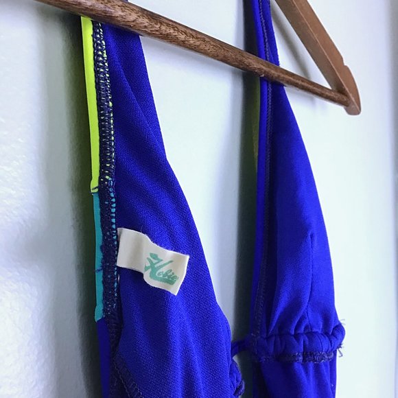 Hobie Hailey Blue Colorblock Halter Monokini - Picture 4 of 7